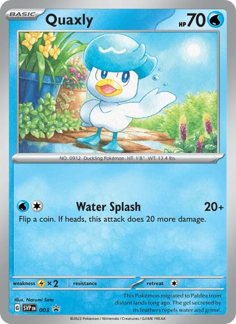 Quaxly, card 003 from SVP Black Star Promos