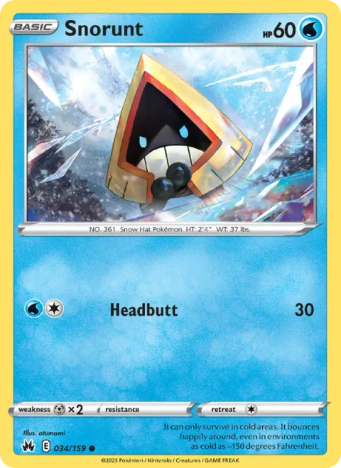Snorunt, card 034 from Crown Zenith