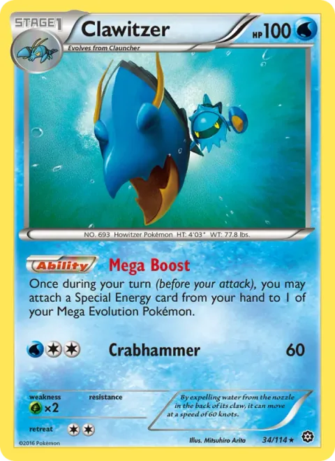 Clawitzer, card 34 from Steam Siege