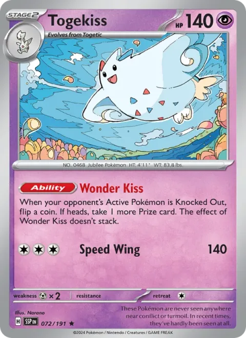 Togekiss, card 072 from Surging Sparks