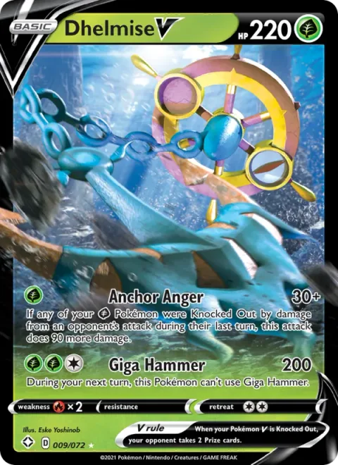 Dhelmise V, card 9 from Shining Fates