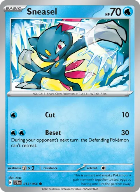 Sneasel, card 013 from Shrouded Fable