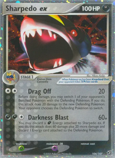 Sharpedo ex, carte 104 de Deoxys