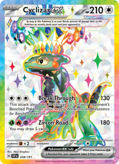Cyclizar ex, card 228 from Surging Sparks