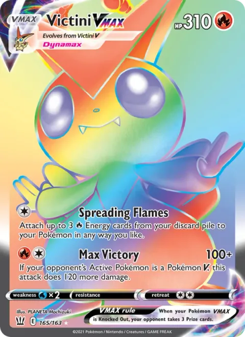 Victini VMAX, card 165 from Battle Styles