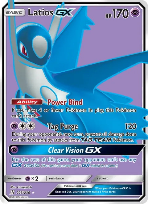 Latios GX, card 223 from Unified Minds