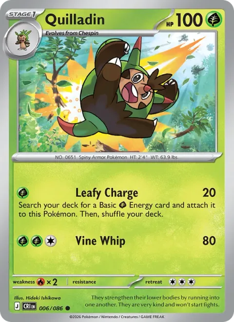 Quilladin, card 006 from Chaos Rising