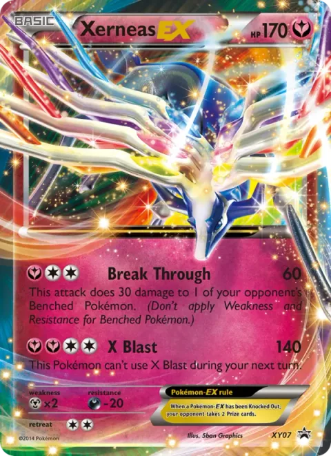 Xerneas EX, card XY07 from XY Black Star Promos