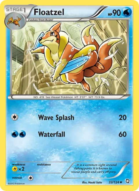 Floatzel, carte 33 de Dragons Exalted