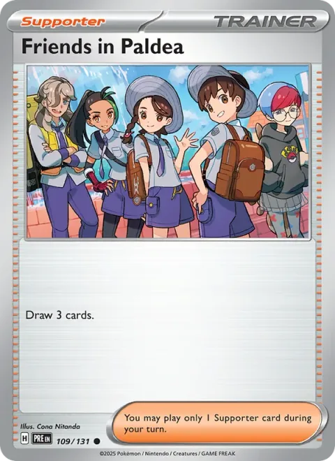 Friends in Paldea, card 109 from Prismatic Evolutions