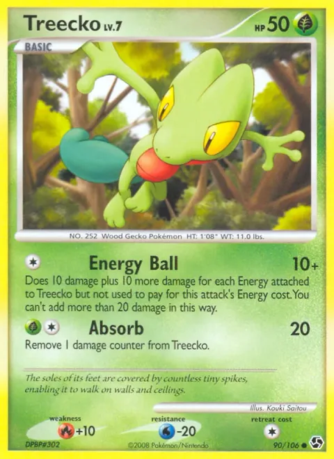 Treecko, card 90 from Great Encounters