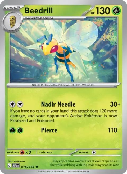 Beedrill, carte 015 de 151