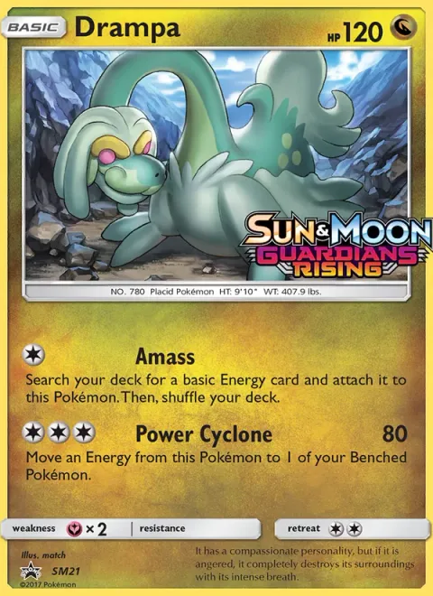 Drampa, card SM21 from SM Black Star Promos
