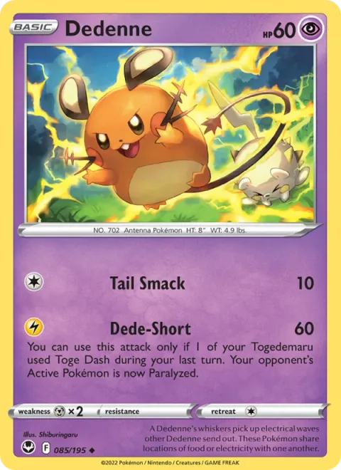 Dedenne, carte 085 de Silver Tempest