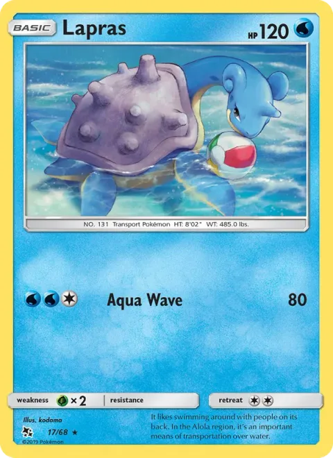Lapras, card 17 from Hidden Fates