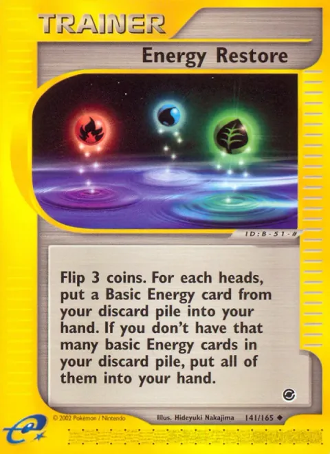 Energy Restore, card 141 from Expedition Base Set