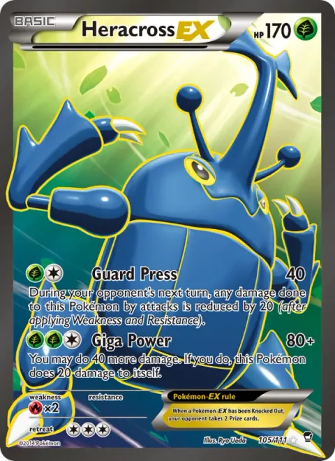 Heracross EX, card 105 from Furious Fists