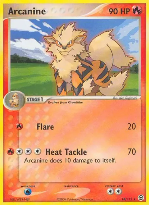 Arcanine, carte 18 de FireRed & LeafGreen