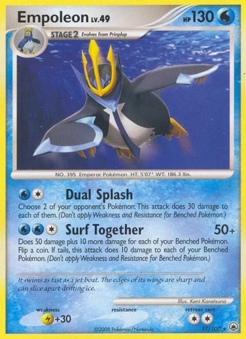 Empoleon, card 17 from Majestic Dawn