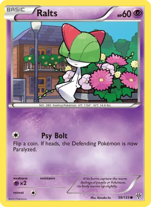 Ralts, card 59 from Plasma Storm