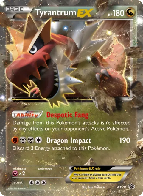 Tyrantrum EX, carte XY70 de XY Black Star Promos
