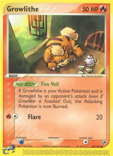 Growlithe, carte 65 de Sandstorm