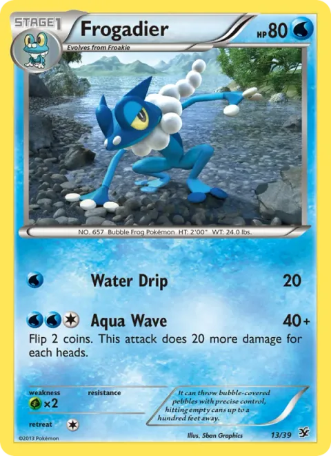 Frogadier, card 13 from Kalos Starter Set