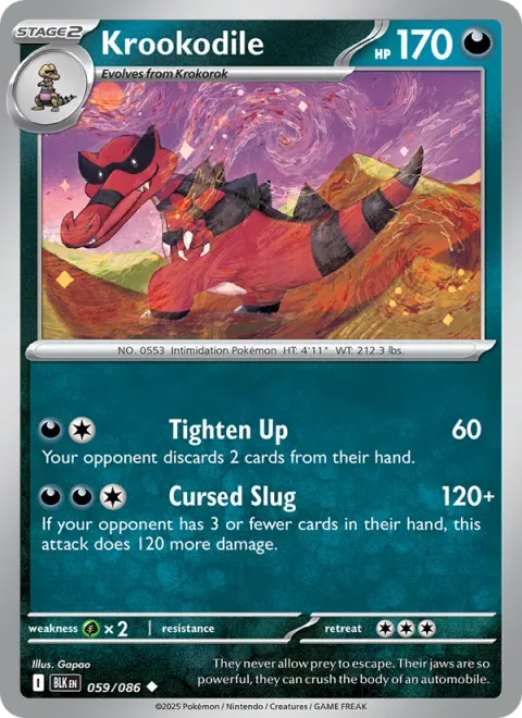 Krookodile, card 059 from Black Bolt