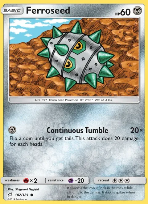 Ferroseed, carte 102 de Team Up