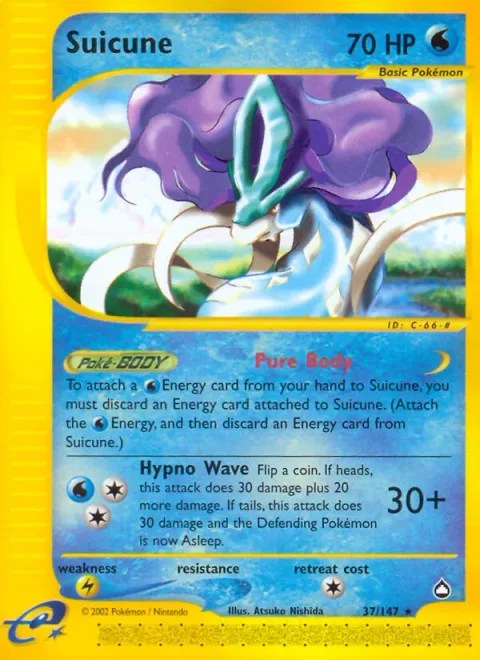 Suicune, carte 37 de Aquapolis