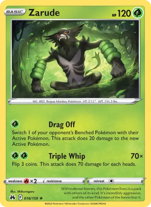 Zarude, card 016 from Crown Zenith