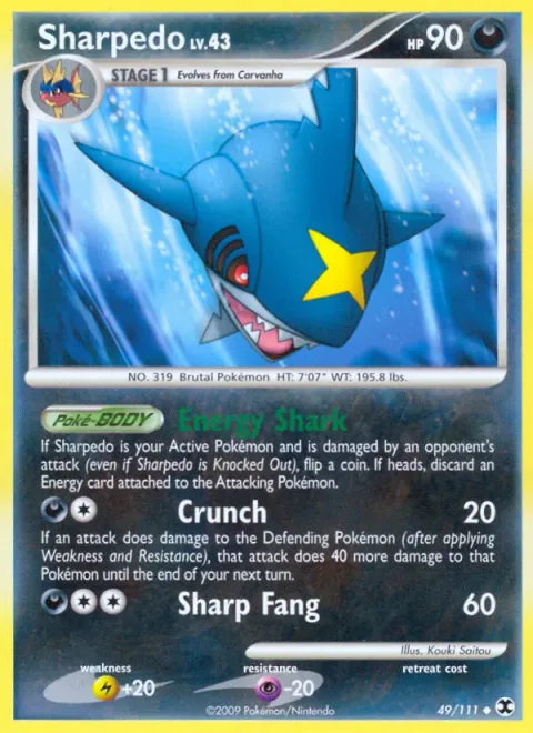 Sharpedo, carte 49 de Rising Rivals