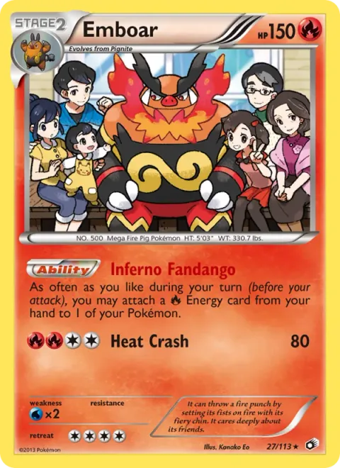 Emboar, card 27 from Legendary Treasures