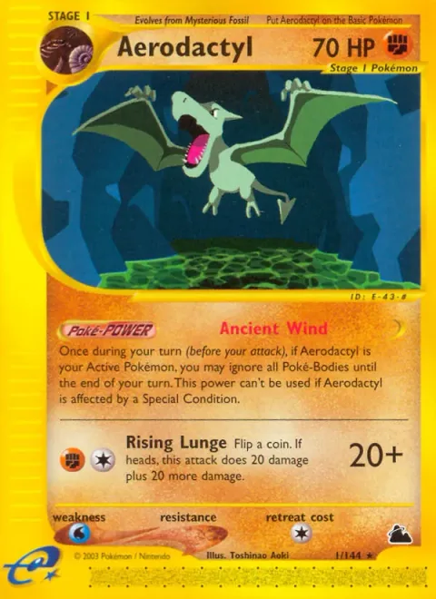 Aerodactyl, carte 1 de Skyridge
