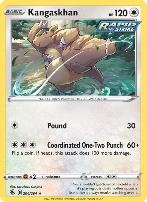 Kangaskhan, carte 204 de Fusion Strike