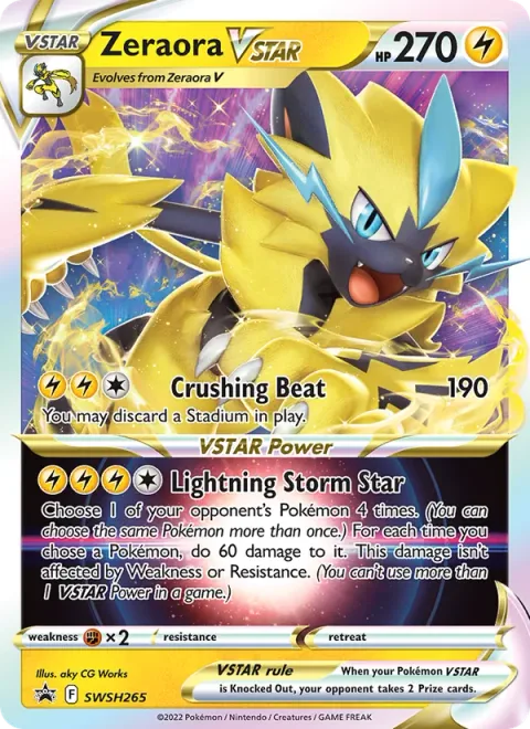 Zeraora VSTAR, card SWSH265 from SWSH Black Star Promos