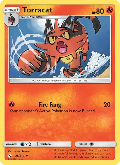 Torracat, card 28 from Unbroken Bonds