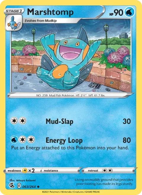 Marshtomp, card 63 from Fusion Strike