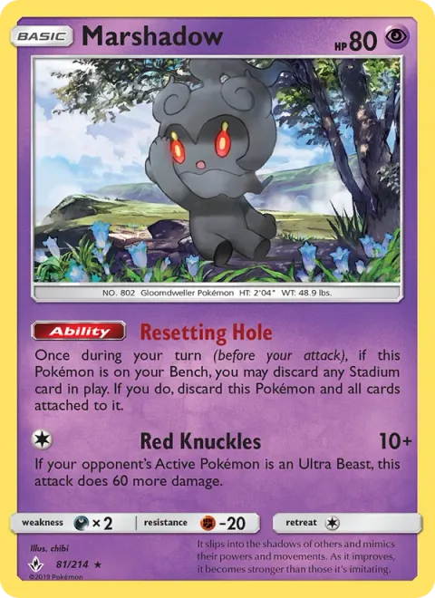 Marshadow, card 81 from Unbroken Bonds