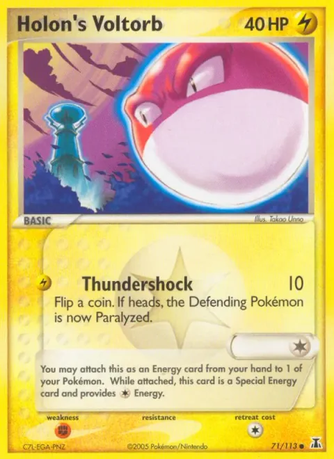 Holon's Voltorb, card 71 from Delta Species