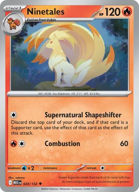 Ninetales, carte 020 de Mega Evolution