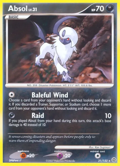 Absol, carte 21 de Secret Wonders