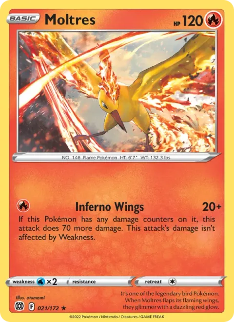 Moltres, card 021 from Brilliant Stars