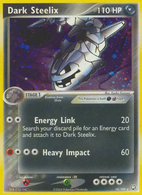 Dark Steelix, card 10 from Team Rocket Returns