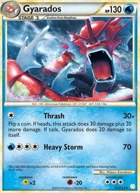 Gyarados, carte 123 de HeartGold SoulSilver