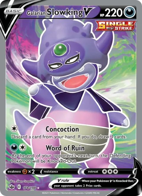 Galarian Slowking V, carte 178 de Chilling Reign