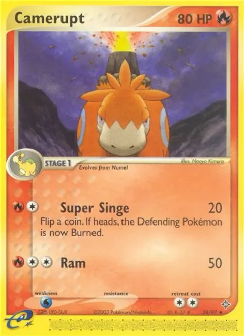 Camerupt, card 24 from Dragon