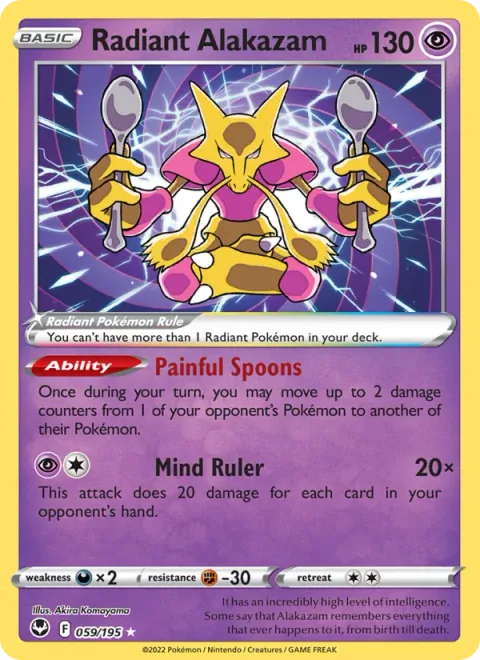 Radiant Alakazam, card 059 from Silver Tempest
