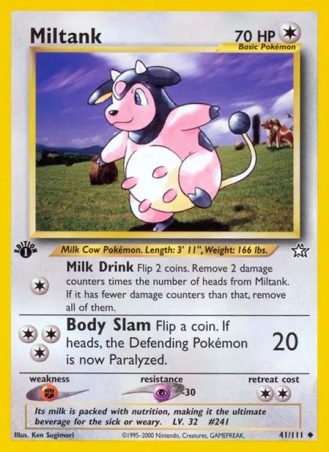 Miltank, carte 41 de Neo Genesis
