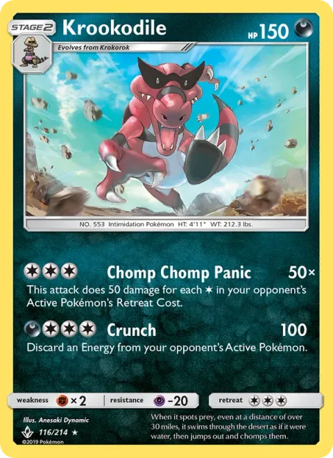 Krookodile, card 116 from Unbroken Bonds